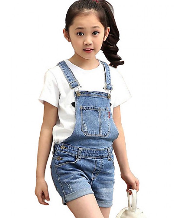 Girl's Casual/Daily Jeans,Cotton Summer Blue  