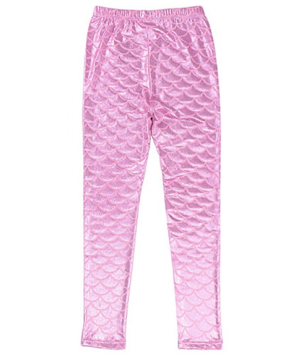 Gold/White/Pink/Wine Mermaid Tail Fish Scale Leggings Pencil Pants Causal Legging for 3-10 yrs Girls Kid  