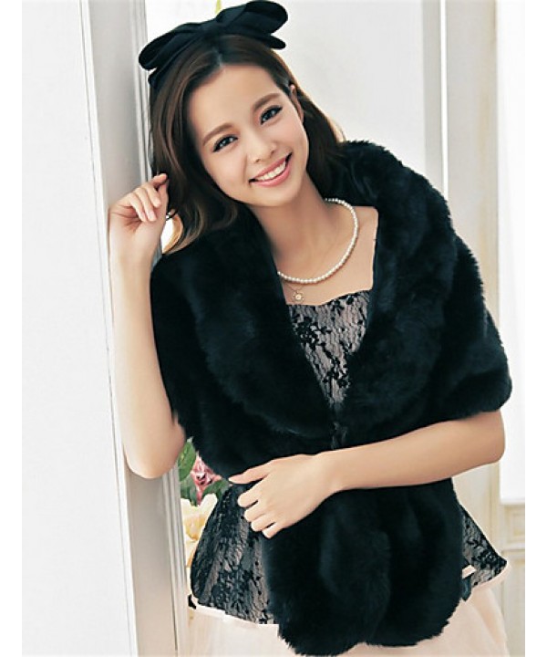 Ms fashion for autumn/winter warm imitation fur shawl Ma3 jia3 butterfly unlined upper garment