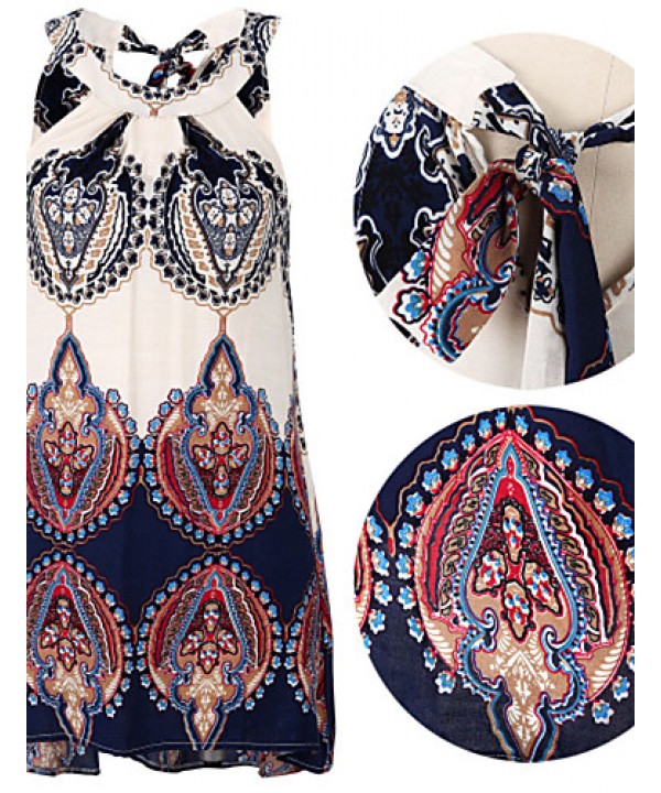 Women's Sexy Beach Casual Party Print Mini Dress