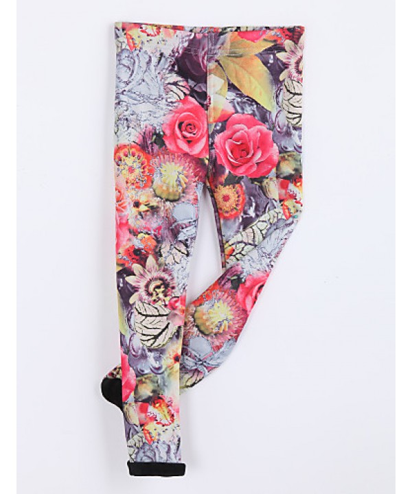 Casual/Daily Print Pants / Leggings,Cotton Fall  