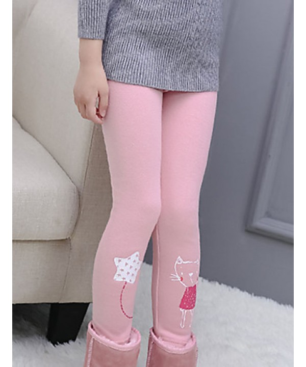 Girl Casual/Daily Solid Pants-Cotton Winter  