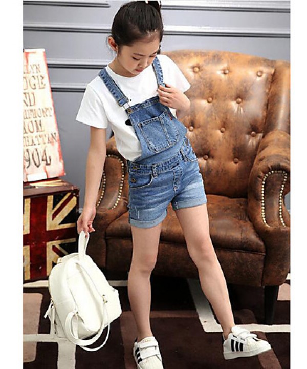 Girl's Casual/Daily Jeans,Cotton Summer Blue  