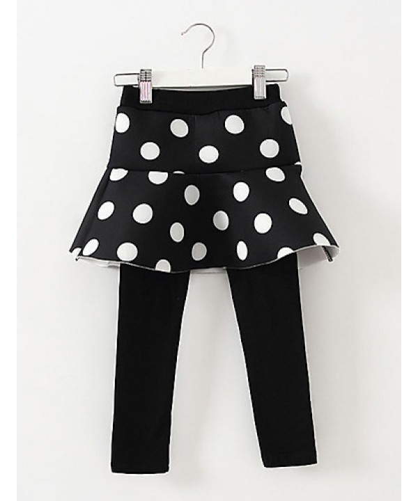 Girl's Casual/Daily Polka Dot Dress / LeggingsCott...