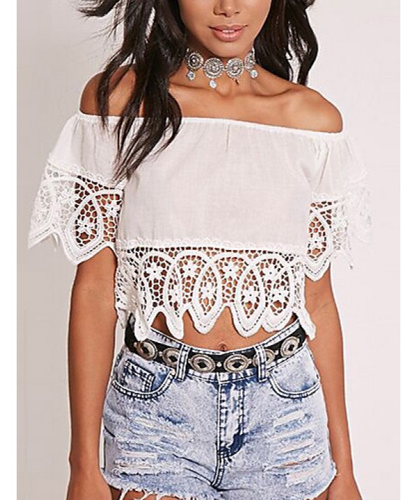 Women's Going out Sexy / Street chic Summer Blouse...