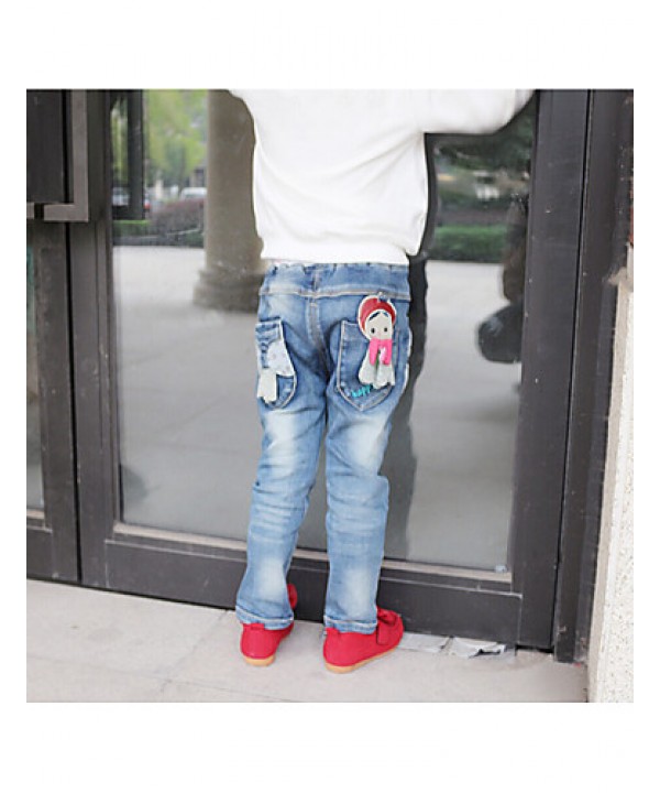 Girl Going out / Casual/Daily / School Embroidered Jeans-Denim All Seasons  