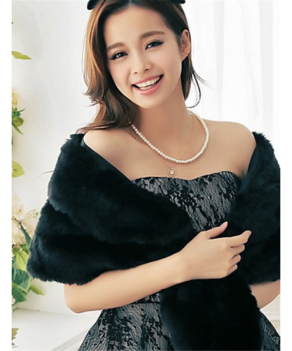 Ms fashion for autumn/winter warm imitation fur shawl Ma3 jia3 butterfly unlined upper garment