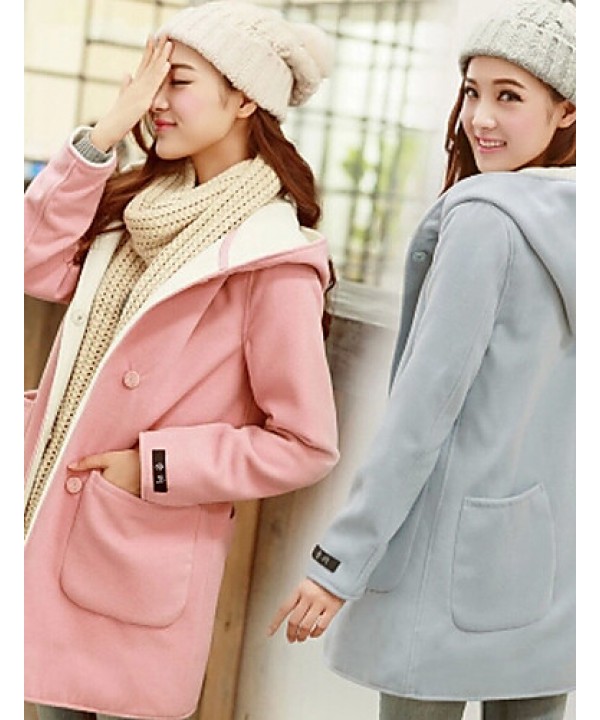 Winter Women's Solid Color Multi-color Coats &...