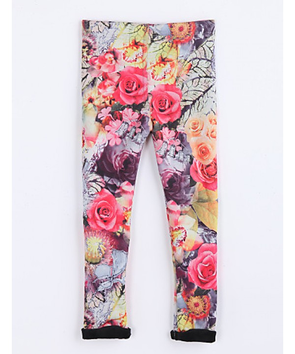 Casual/Daily Print Pants / Leggings,Cotton Fall  